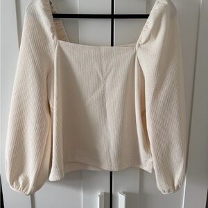 Madewell Off-White Textured Blouse